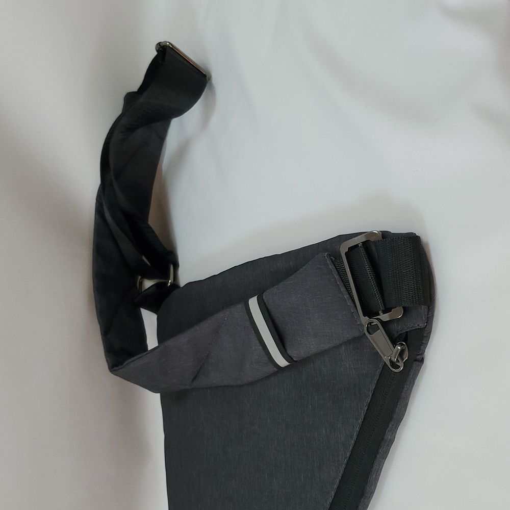 Anti Theft Travel Bag, Crossbody Bag, Unisex ~ Gray - Picture 15 of 16